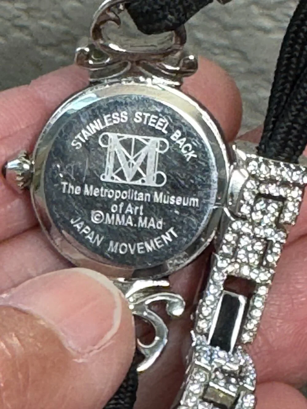 MMA Art Deco Watch Metropolitan Museum of Art Round w/ Crystals